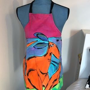 Katsui Australia kids apron w/painted kangaroo.